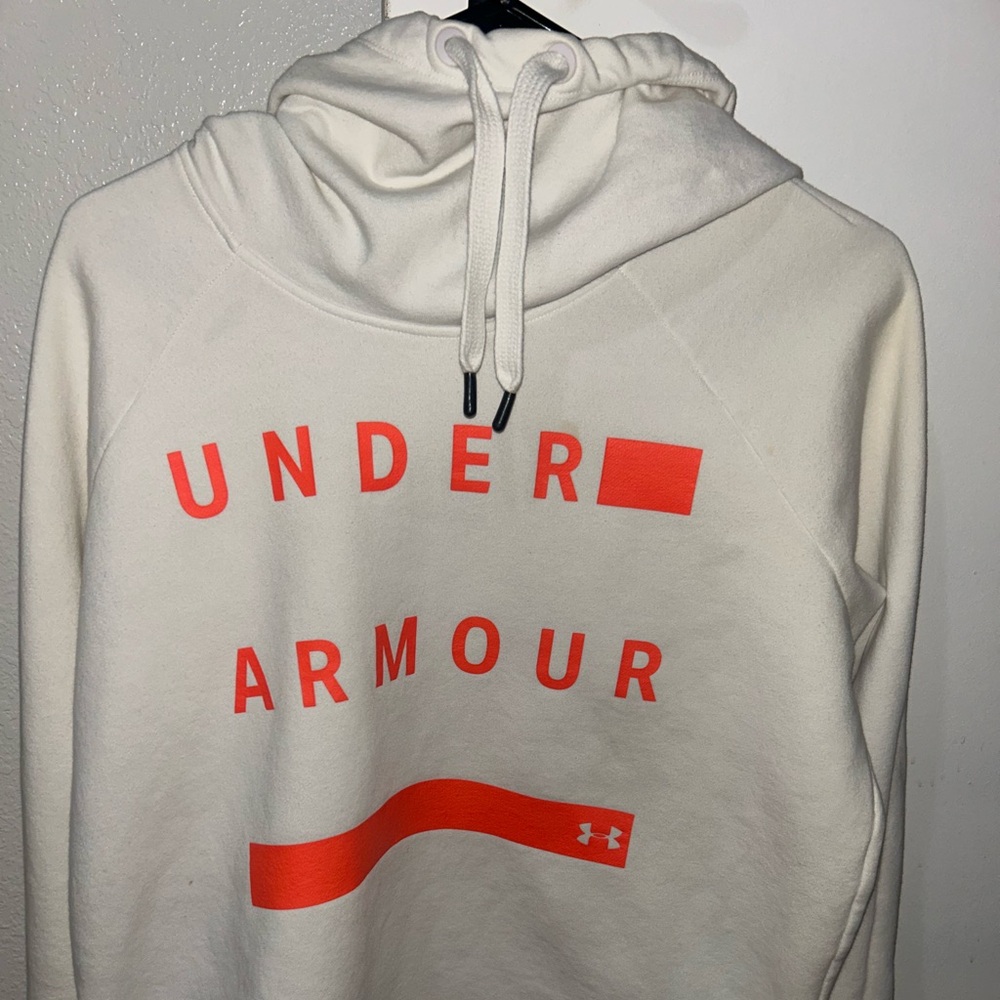Under Armour Pink and White Turtleneck Sweater